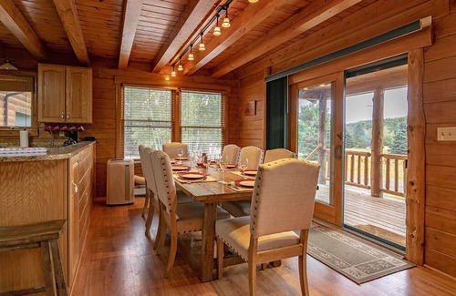 Wilmington House | Cedar Log Home sits on 41.87 private acres with mountain and meadow views
