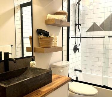 Victoria Apartment | Cedar & Sage - Kitchen & Trails near Royal Roads