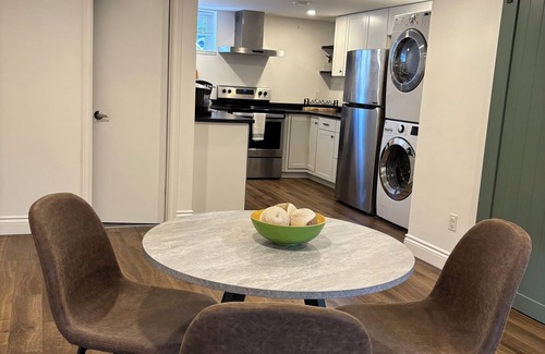 Bowmanville Apartment | Cedar Suite -Walking distance to cafés w/full kitchen, laundry & outdoor dining