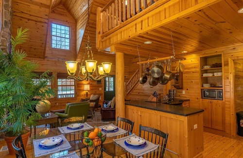 Saugatuck House | Cedarwood Lodge - Luxury cabin with private hot tub and shared pool access!