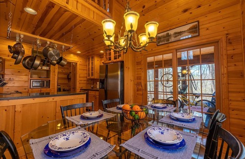 Saugatuck House | Cedarwood Lodge - Luxury cabin with private hot tub and shared pool access!