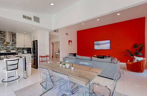 Palm Springs House | Centrally located home with private pool & hot tub, alfresco dining & firepit