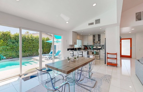 Palm Springs House | Centrally located home with private pool & hot tub, alfresco dining & firepit