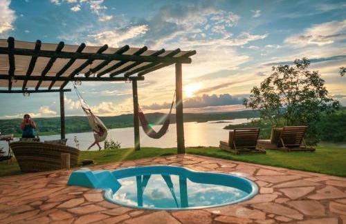 Alexania House | Chalé Mirante, piscina, cachoeira, lago e vista espetacular