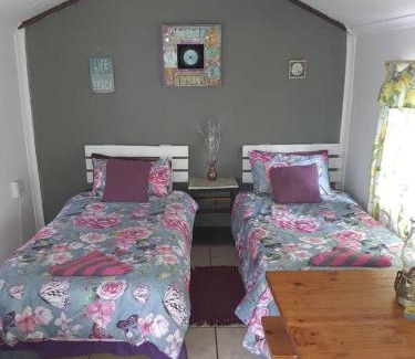 Broederstroom Ski Chalet | Chalet 1 Camping Style at Cynthias Country Farmstay Outside bathroom