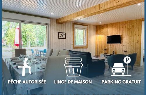 Rue Ski Chalet | Chalet avec terrasse sur pilotis vue sur l'étang