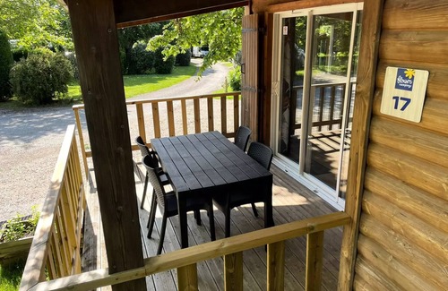 Soreze Ski Chalet | Chalet Bois Premium 31m2 - 2 Schlafzimmer - überdachte Terrasse - TV - LV - Klimaanlage 6 Personen