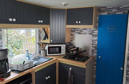 Les Mathes RV Rental | Chalet "Mobil-Home Climatisé, Calme, Arboré" with Pool, Private Terrace & A/C