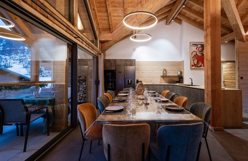 Valloire Ski Chalet | Chalet '-Spa Le Cervin' with Mountain View, Private Terrace and Wi-Fi
