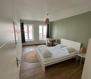 Tourcoing House | Chambres 20m2, SDB PV, Centre, WIFI, Appart 160m2