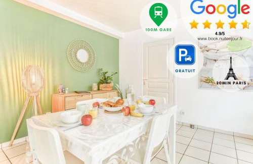 Saint-Cyr-l'Ecole Apartment | Charmant T2 avec Terrasse - Gare à 100m et parking gratuit