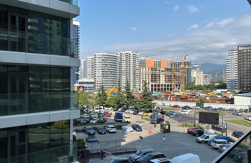New Boulevard Apartment | Charming Batumi Apartment with Balcony and Partial AC
