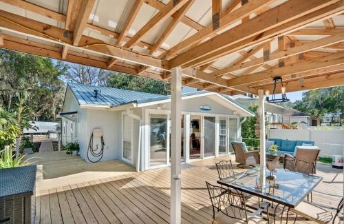 Palm Coast House | Charming Fishing Cabin Has It All, Full Dock and Summer Kitchen, Access to SUPs, Bikes, Beach Gear