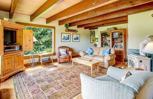 Langley House | Charming home on 2.58 acres near Langley with ocean view, deck & wood stove
