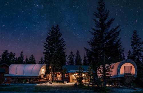 Bonners Ferry House | Charming Idaho Glamping Wagon with AC, Fire Pit & Breakfast | Bonners Ferry Escape