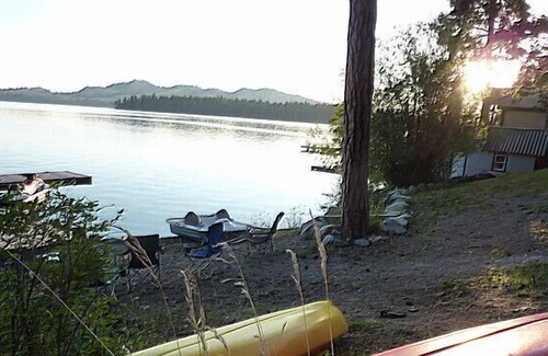 Big Arm House | Charming Lake Front Home with Deck, Dock, Beach and Spectacular Views