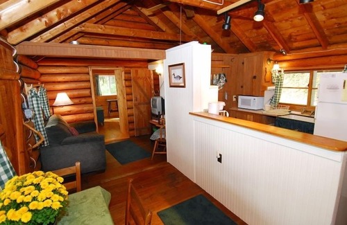 Rangeley Cabin | Charming Log Cabin Just Steps Away From Beatiful Rangeley Lake