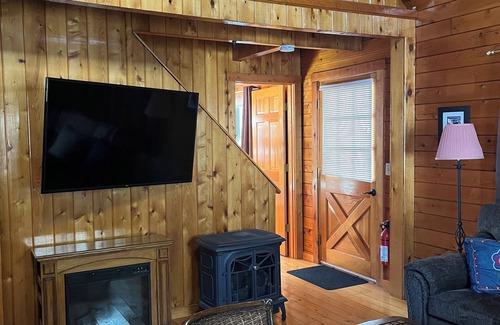 Jackman Cabin | Charming log cabin on Big Wood Pond in Jackman, Maine