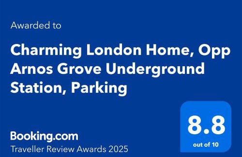 Arnos Grove Apartment | Charming London Home, Opp Arnos Grove Underground Station, Parking