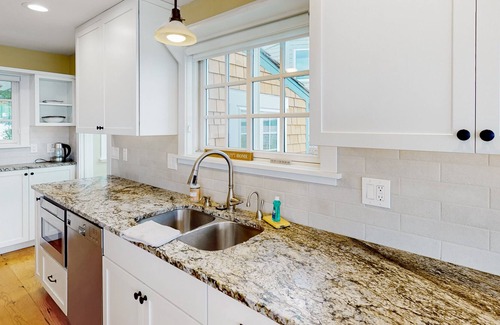 Rollingbay House | Charming oceanfront home with firepit, deck, beach access, deck, & W/D