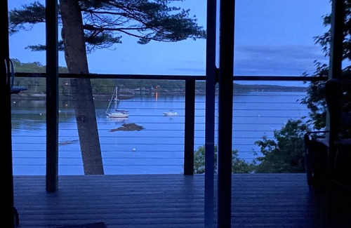 Bayville Cottage | Charming ocean-front cottage, stunning views of Linekin Bay out to Gulf of Maine