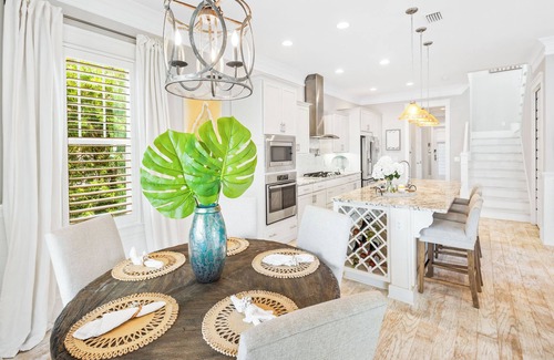 Santa Rosa Beach House | CHARMING Prominence 30A Home! Two Main Suites - Fenced Yard Golf Cart - Pets.