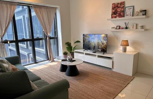 Petaling Jaya Apartment | Charming Rustic Retreat with Cozy Interior and Sky Pool View