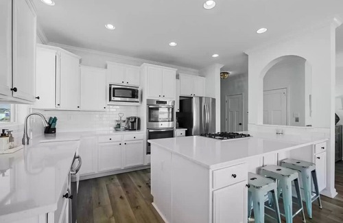 Topsail Beach House | Charming soundside home with private beach & dock