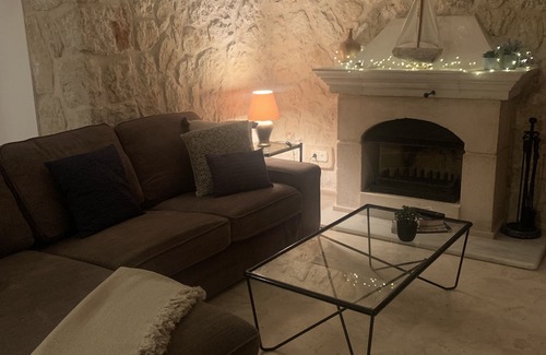 Olympos Apartment | Charming Stone 2 Bed Apt w/Shared Pools, Tennis Courts, Sea Bathing Platforms