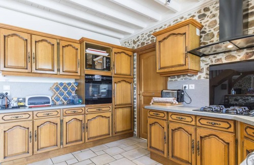 Montsurvent Cottage | Charming Stone Cottage with Private Courtyard, Fishing Pond, and Near the Beach