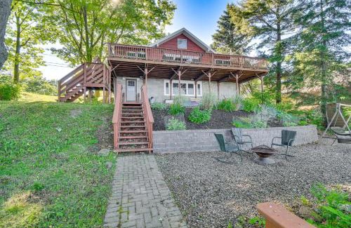 Wolcott House | Charming Wolcott Cottage with Fire Pit and Mini Dock