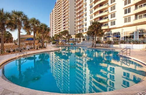 Daytona Beach Condo | Cheer Leader Special - 2 BR Lockoff Ocean Front - Club Wyndham Ocean Walk #3