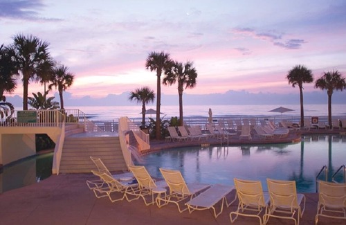 Daytona Beach Condo | Cheer Leader Special - 2 BR Lockoff Ocean Front - Club Wyndham Ocean Walk #3