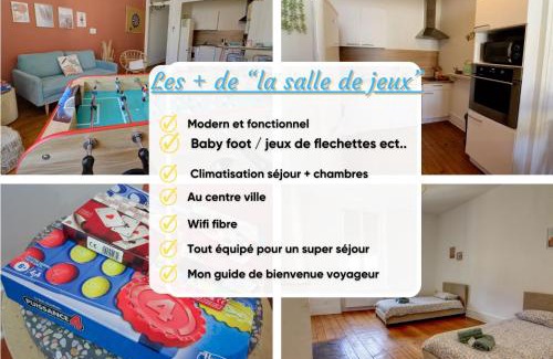 Amberieu-en-Bugey Apartment | chez lulu-La salle de jeux-3 chambres-5pers-cnpe bugey