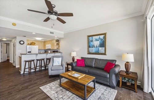 Panama City Beach Condo | Chic Boardwalk Condo w/Floor-to-Ceiling Views, Balcony & Bunks for the Kids
