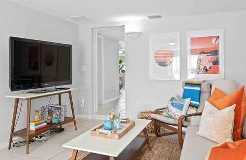 Indian Rocks Beach House | Chic Ocean Oasis w/ Heated Pool, 2 Blocks to Beach