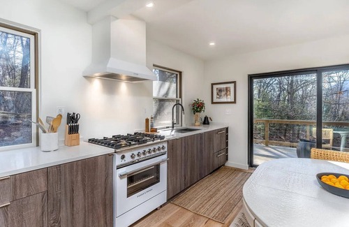 Catskill Ski Chalet | Chic Stream-side Chalet with Mountain View and Vintage Designer Furnishings