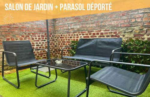 Amiens Apartment | Chill & Sun - Terrasse extérieure - Parking - Wifi - 4p