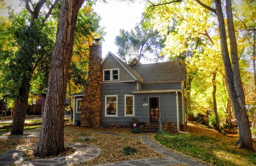 Broadmoor House | Circus Themed Stay: family, creekside, big trees, patio, gas fireplace, foosball