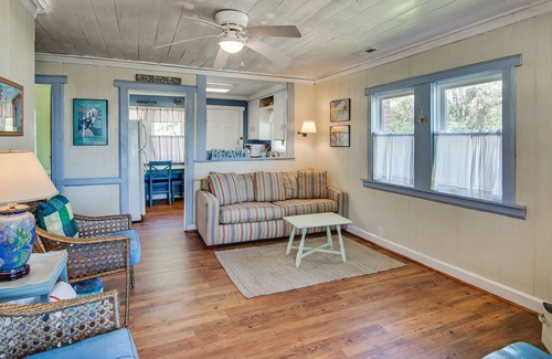Folly Beach House | Classic beach home w/ porch, central AC, & ocean views - next to downtown Folly