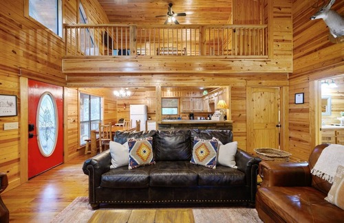 Broken Bow Cabin | Classic Cabin Hot Tub, Foosball & Playset