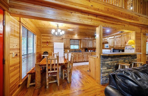 Broken Bow Cabin | Classic Cabin Hot Tub, Foosball & Playset