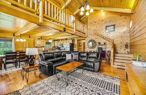 Sturgis House | Classic home w/loft, private hot tub, 2 fireplaces, gas grill, W/D, large deck