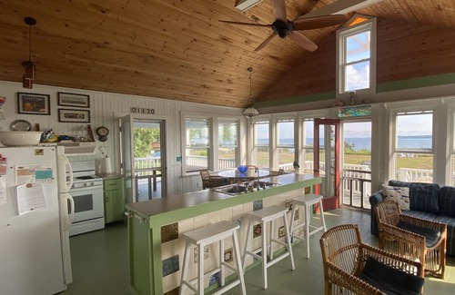Portsmouth Cottage | Classic waterfront cottage on Prudence Island, private beach, dock & mooring