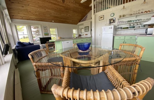 Portsmouth Cottage | Classic waterfront cottage on Prudence Island, private beach, dock & mooring