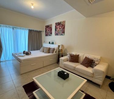 Jumeirah Lake Towers Apartment | Click Stay - JLT - Studio & Balcony Lakes view Entire Apartment -RA