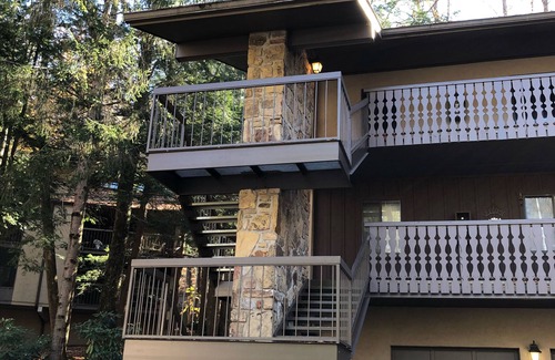 Chalet Village Condo | Close to town but in the mountains