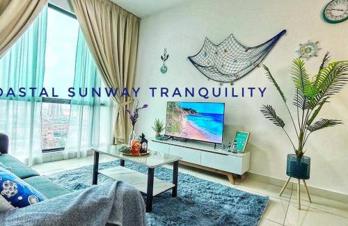 Bandar Sunway Apartment | Coastal Gem Retreat with 50 inch TV for 6Pax Near Sunway Lagoon 2R2B