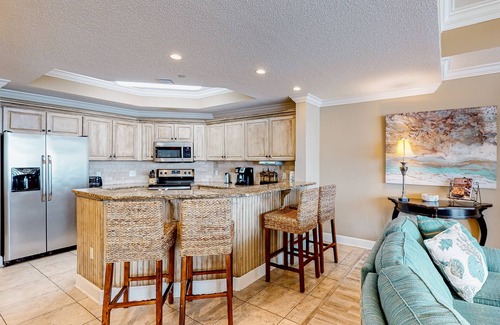 Orange Beach Condo | Coastal getaway with beach access, pool, hot tub, lazy river, & balcony