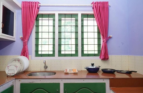 Devikolam House | Colorful Facade with greenery Nest Stay